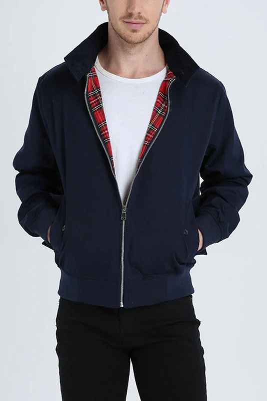 Herren Harrington Jacke mit Schulternähten – Stylische Jacke mit Umschlagkragen und praktischen Fronttaschen - Image 7