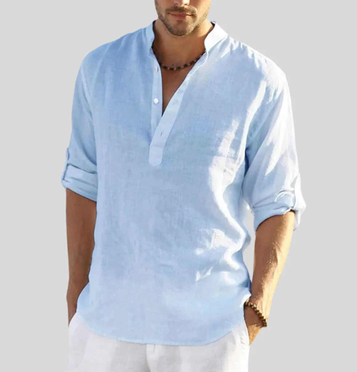 Herren Hemd | Klassischer Kragen mit durchgehender Öffnung - Image 3
