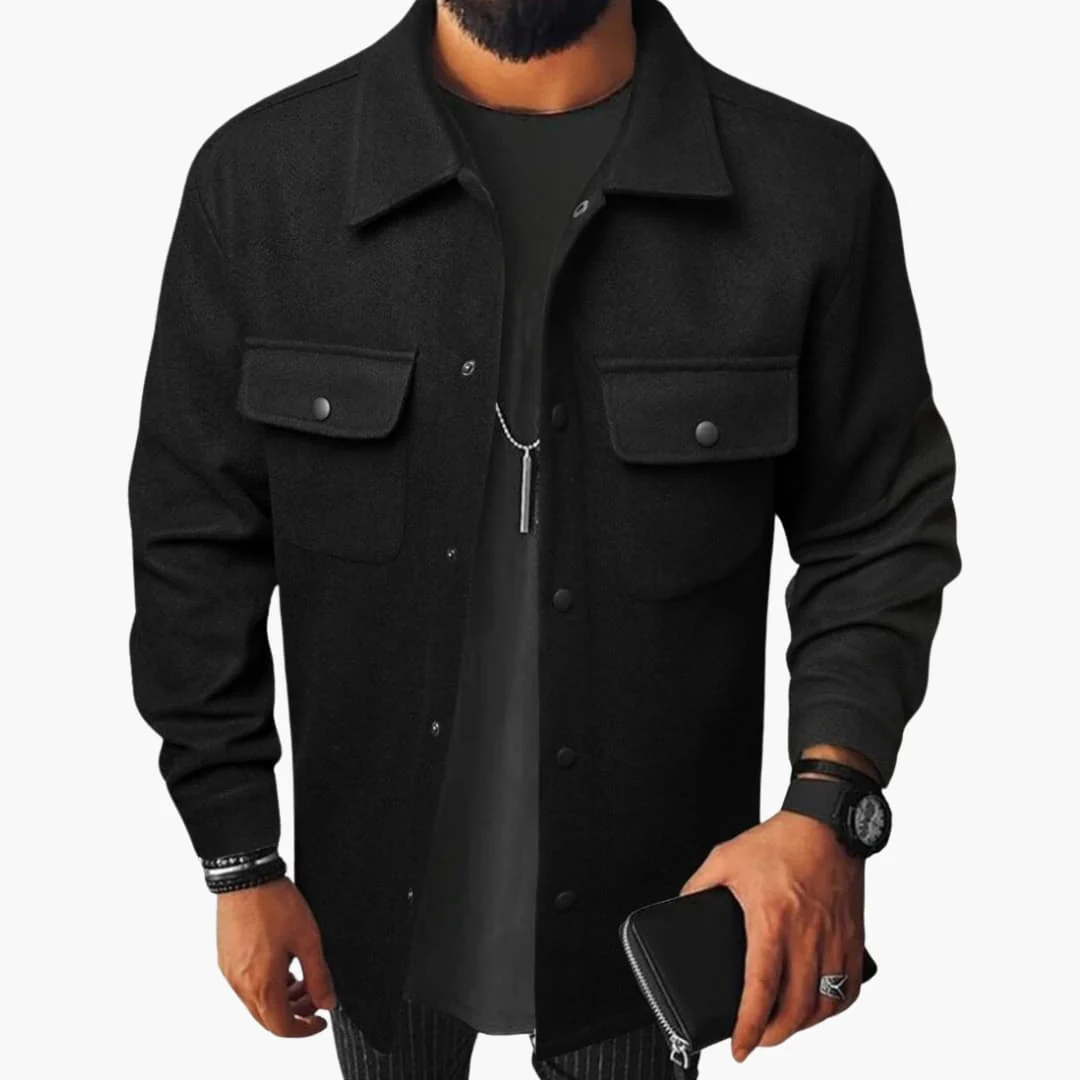 Herren hemd mit Knopfleiste Brusttaschen und langen Ärmeln - Image 9
