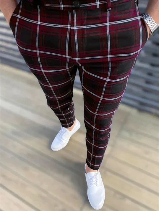 Herren-Hose mit feinem musterbild | klarer linienstil - Image 2