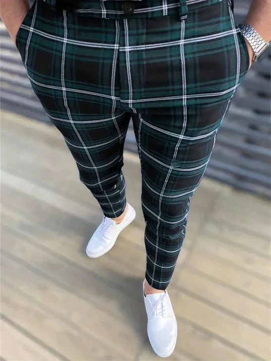 Herren-Hose mit feinem musterbild | klarer linienstil - Image 3