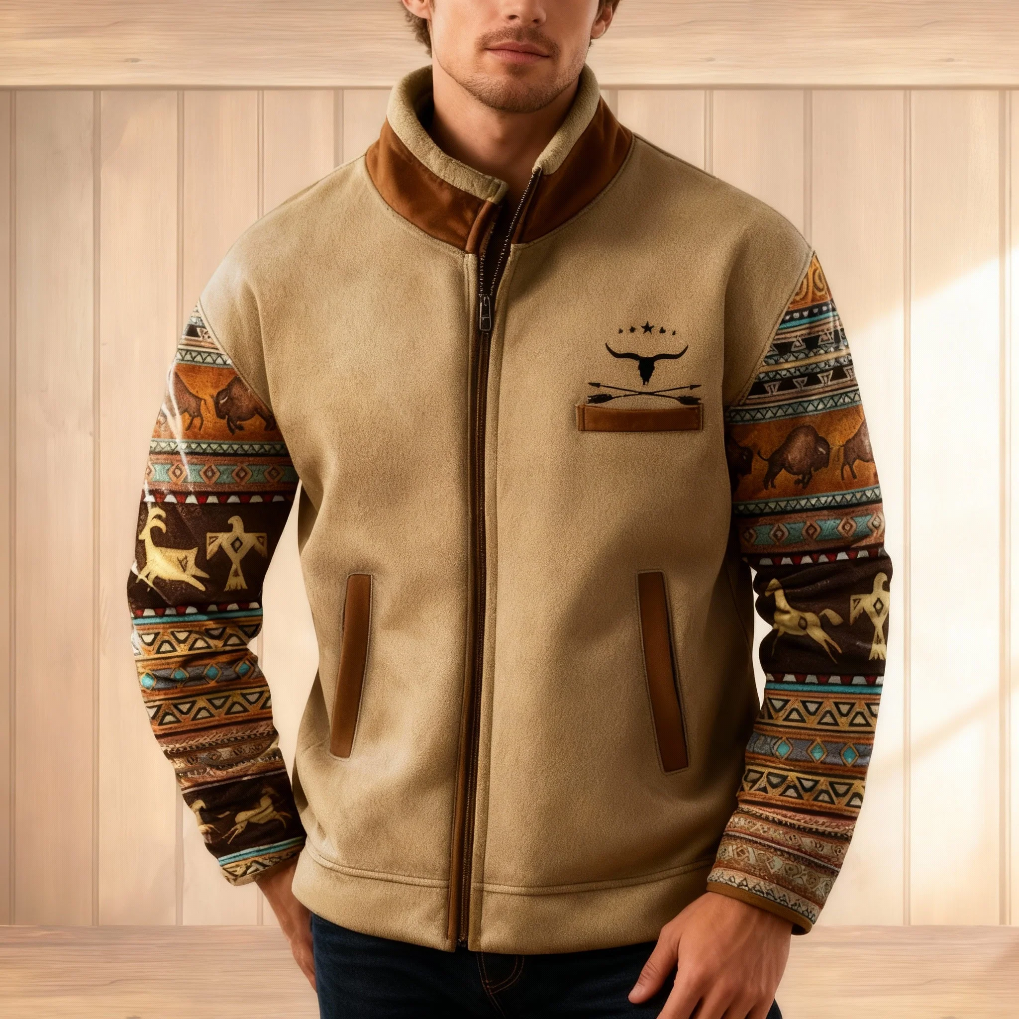 Herren Jacke | Durchgehender Reißverschluss mit Umlegekragen - Image 8