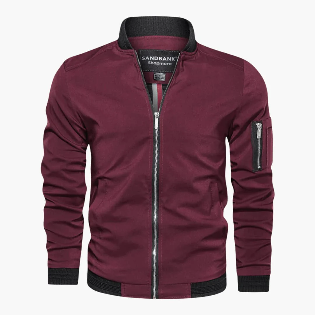 Herren jacke mit Frontreißverschluss und Ärmeltasche - Image 3