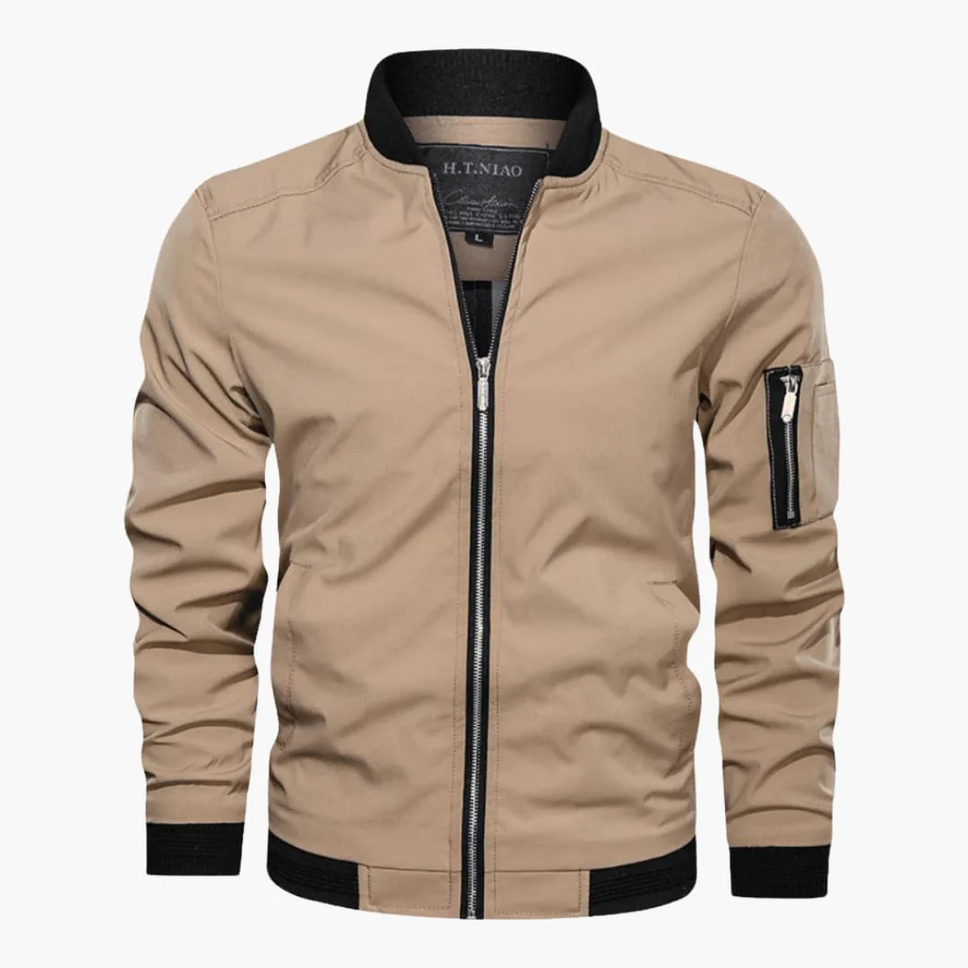 Herren jacke mit Frontreißverschluss und Ärmeltasche - Image 4