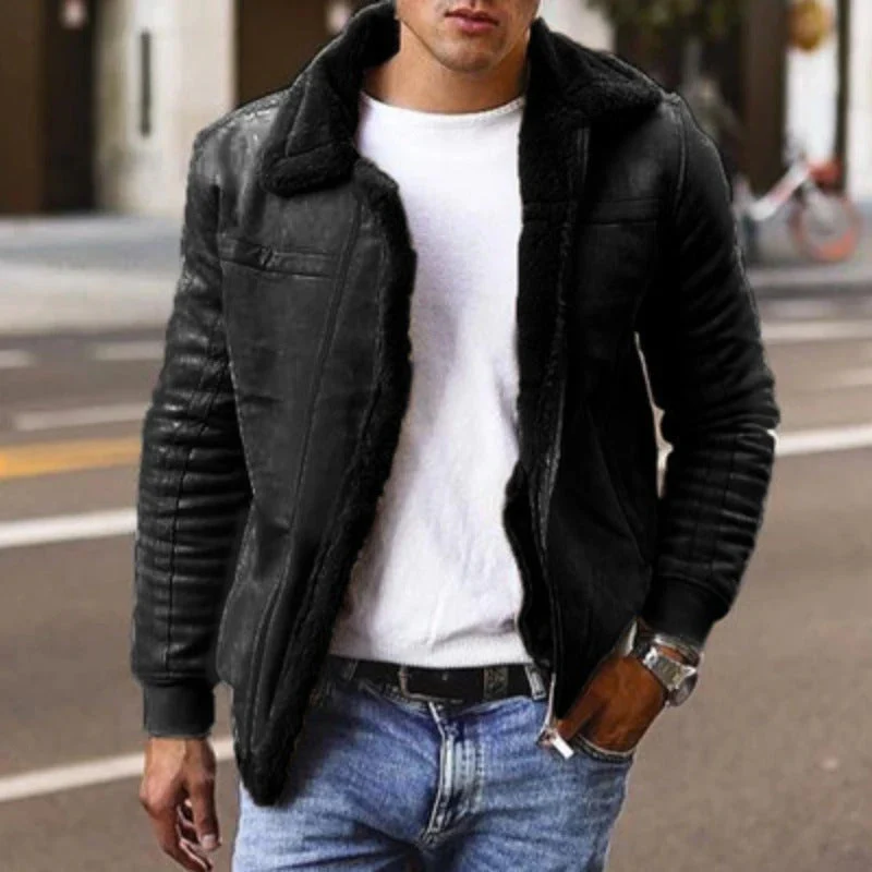 Herren Jahrgang Bomber Jacke | Warme - Image 4