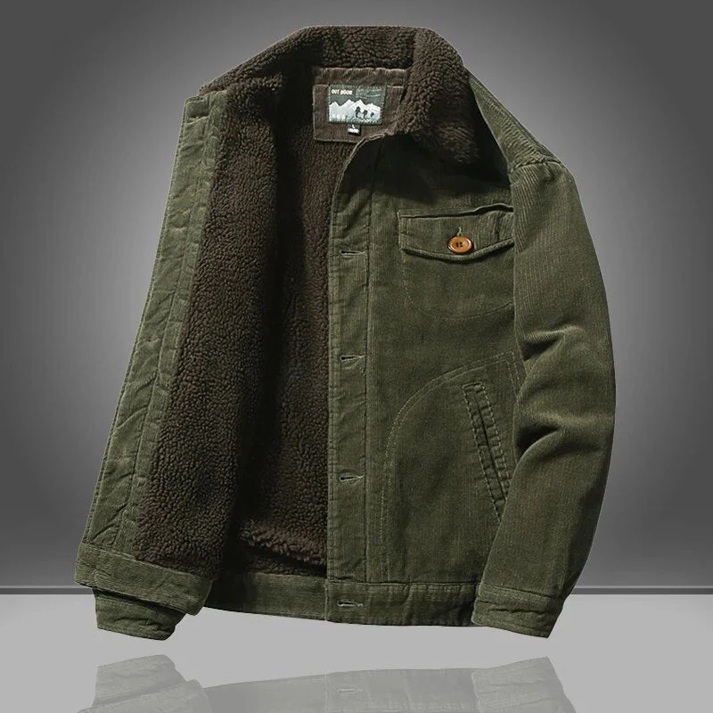 Herren Jahrgang Knopf Daunen Jacke | Warme - Image 2