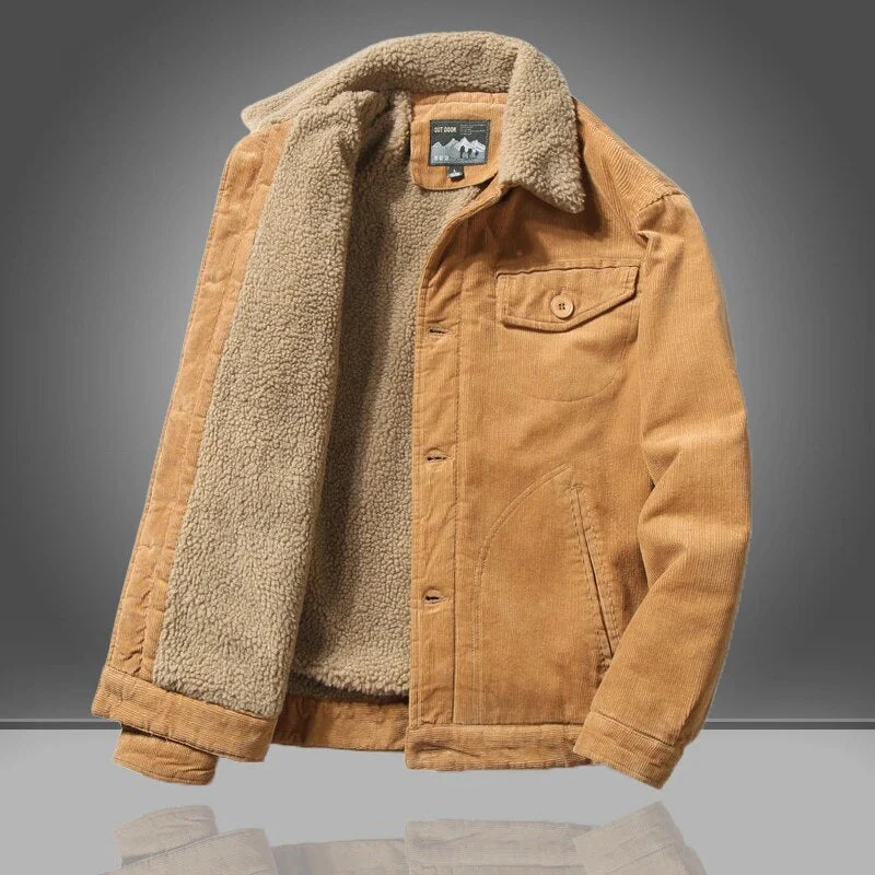 Herren Jahrgang Knopf Daunen Jacke | Warme - Image 3