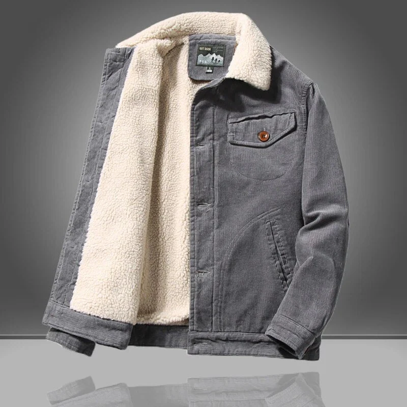 Herren Jahrgang Knopf Daunen Jacke | Warme - Image 4