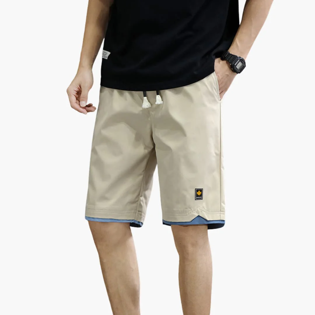Herren Jogger Shorts mit Kordelzug und kontrastiertem Saum - Image 9