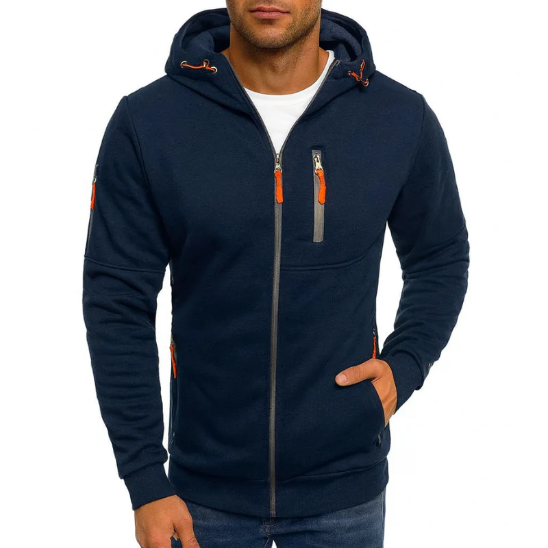 Herren-Kapuzenpullover mit Reißverschluss – Freizeitstil und sportliche Aktivitäten - Image 2