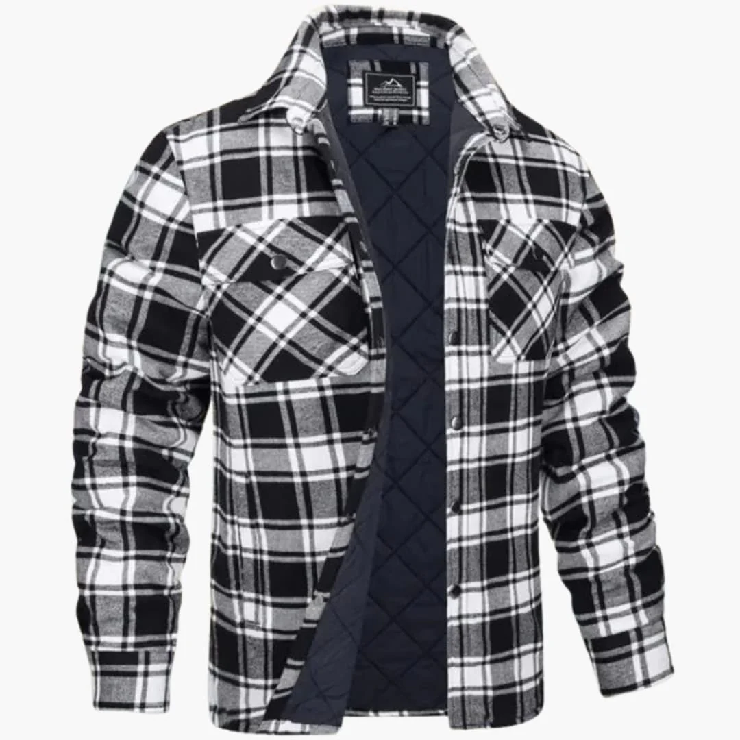 Herren Karo Jacke mit Steppfutter - Image 2