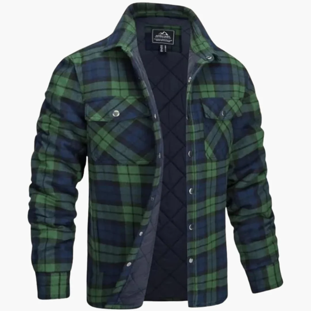Herren Karo Jacke mit Steppfutter - Image 3