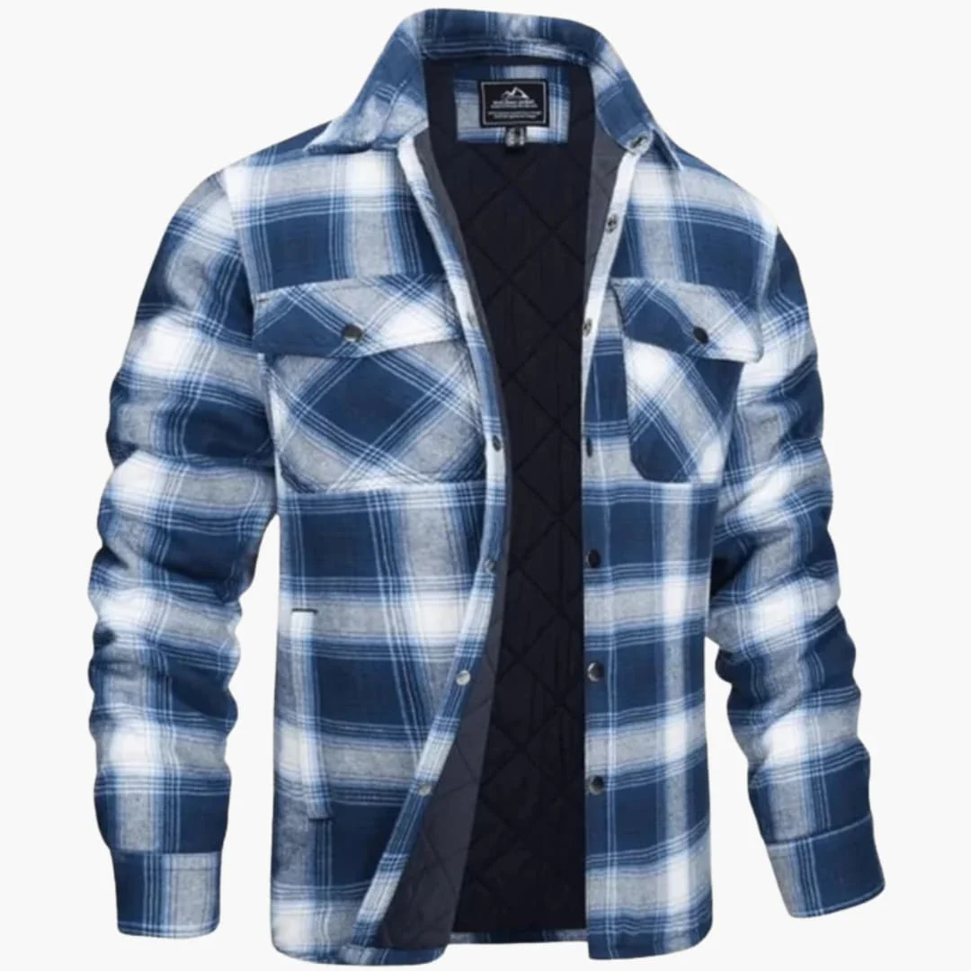 Herren Karo Jacke mit Steppfutter - Image 4