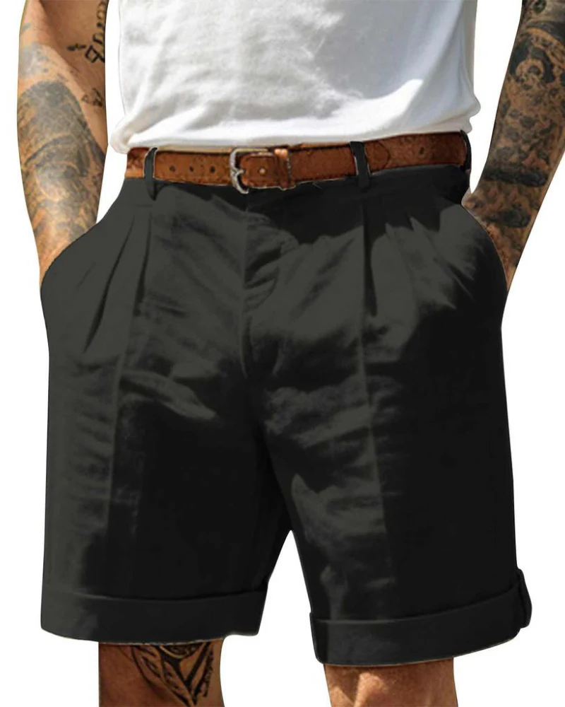 Herren Klassisch Gefaltete Shorts | Komfortabel - Image 2