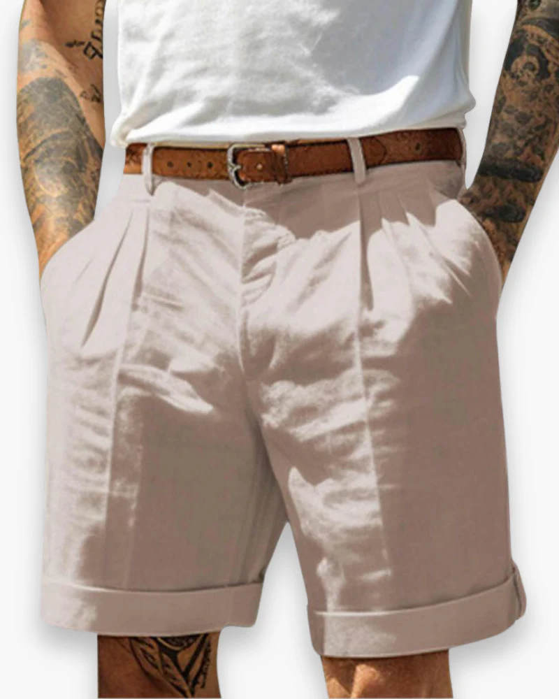 Herren Klassisch Gefaltete Shorts | Komfortabel - Image 3