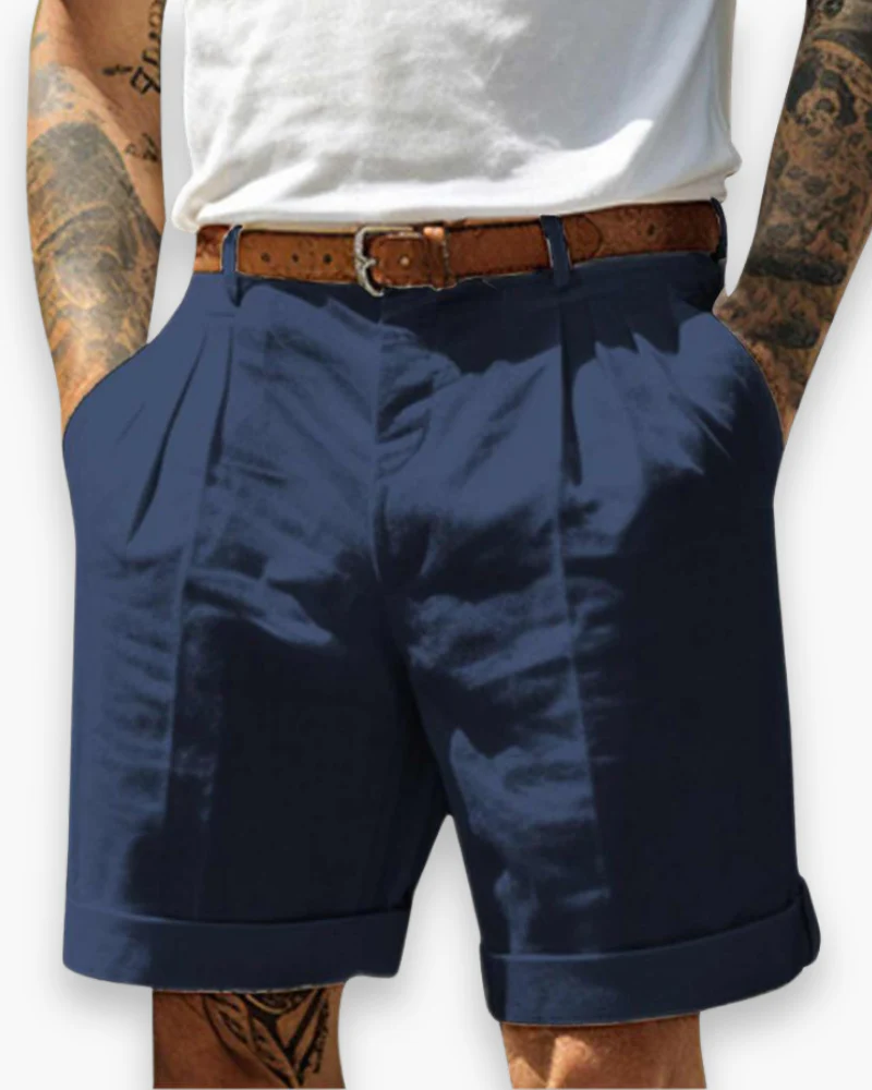 Herren Klassisch Gefaltete Shorts | Komfortabel - Image 4