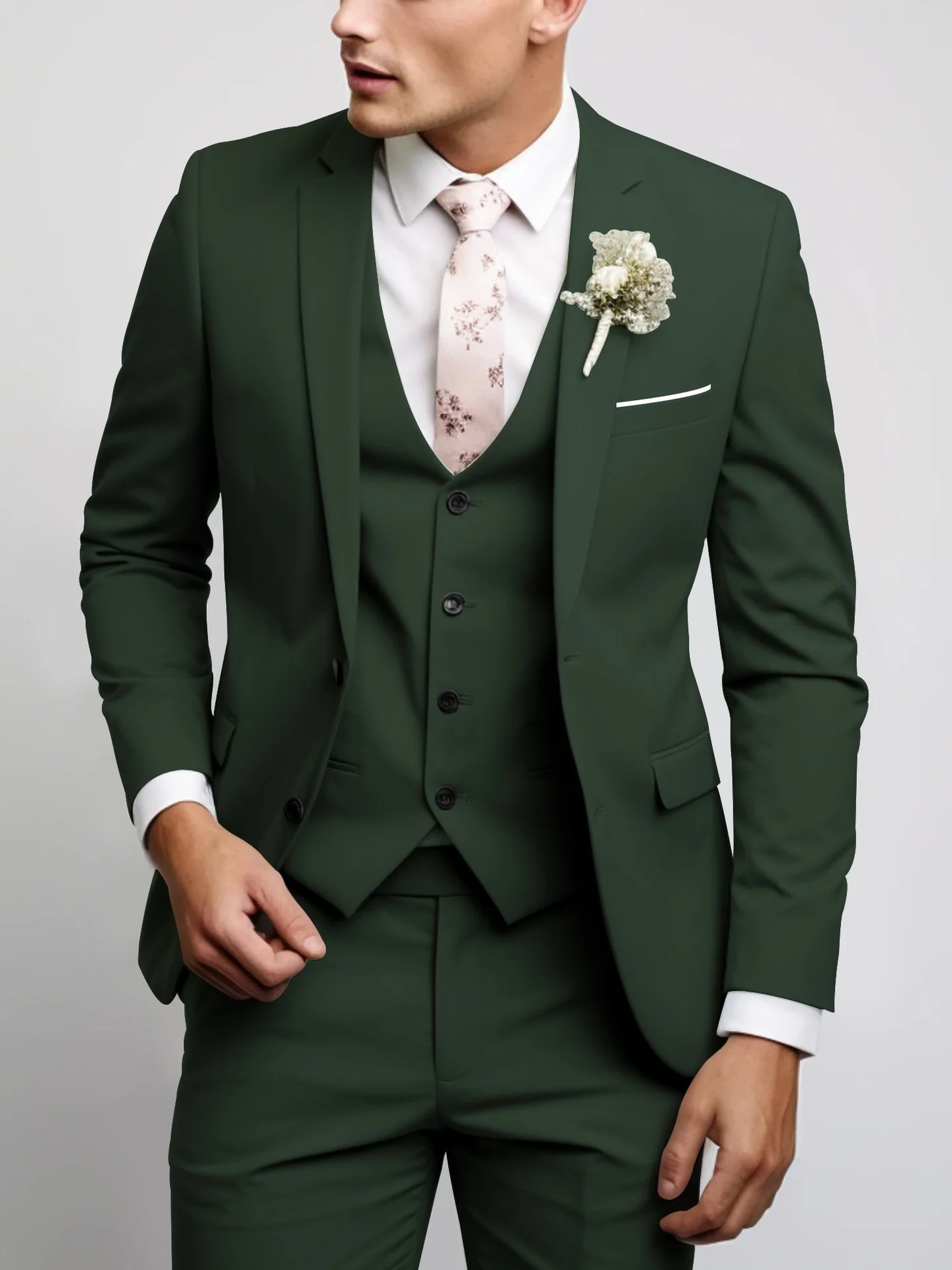 Herren Klassische Eleganz Hochzeitsgast Anzug | 3-Teilig - Image 2