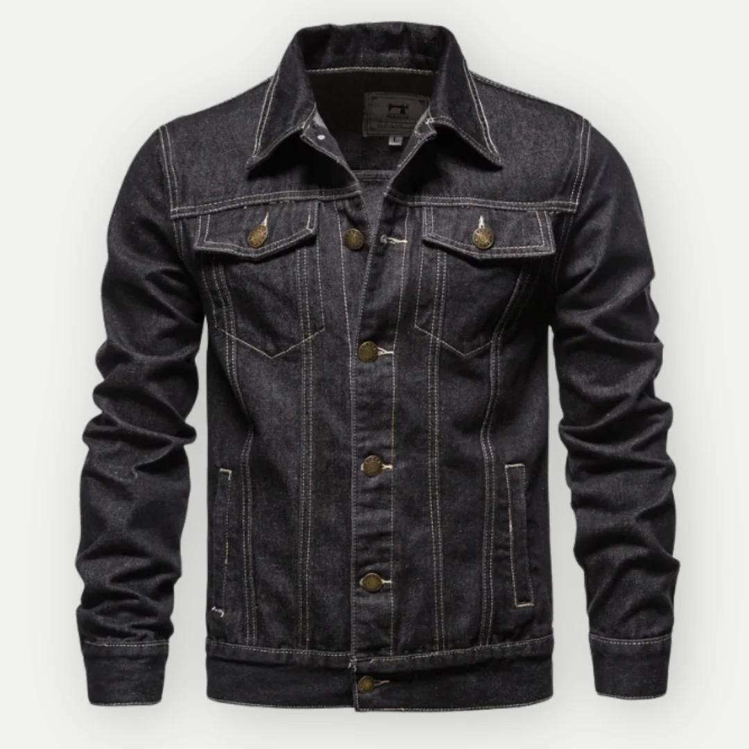 Herren Klassische Übergangsjacke | Trucker-Stil Jeanslook - Image 2