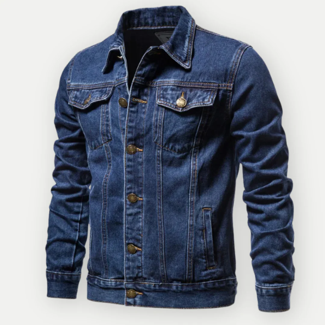 Herren Klassische Übergangsjacke | Trucker-Stil Jeanslook - Image 4