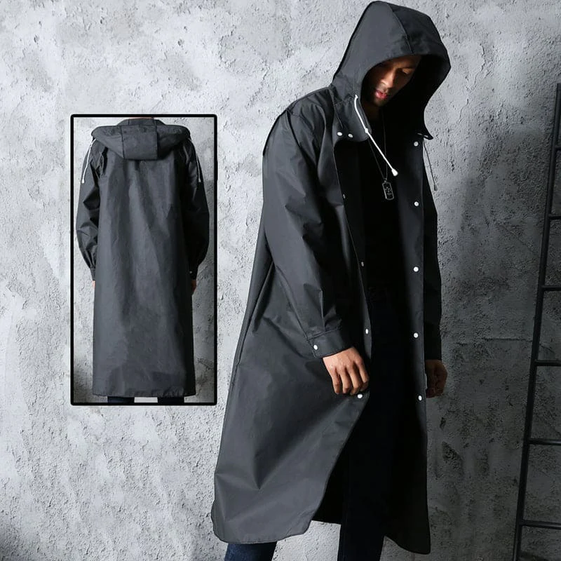 Herren klassischer langer Regenmantel | Wasserdichte - Image 2