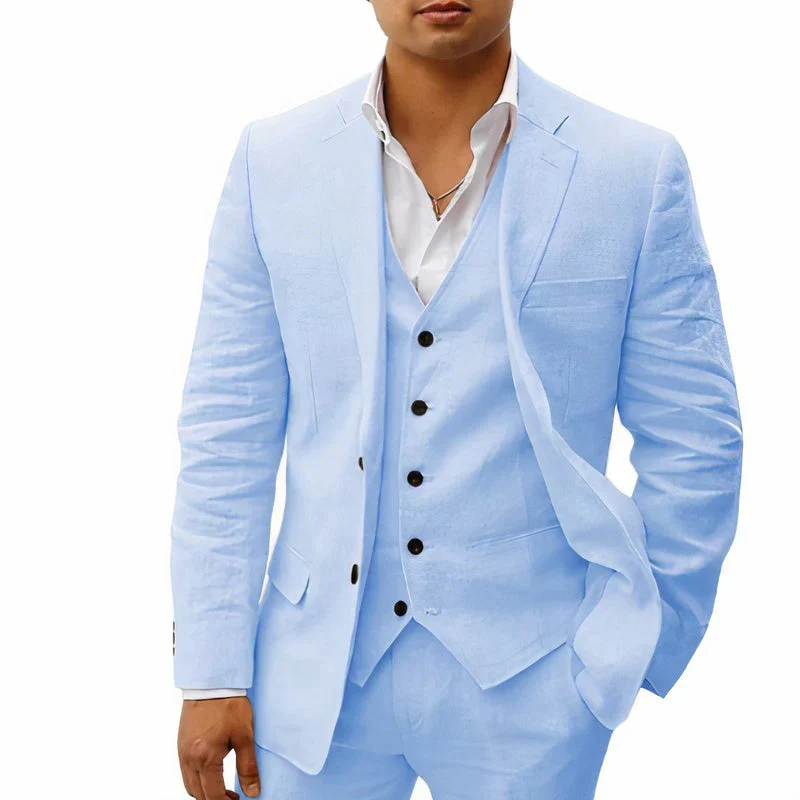 Herren klassisches 3-teiliges Trauzeugen-Set | mit Weste - Image 9