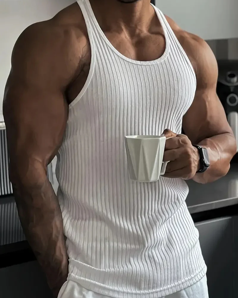 Herren klassisches geripptes Tanktop | Sport - Image 7