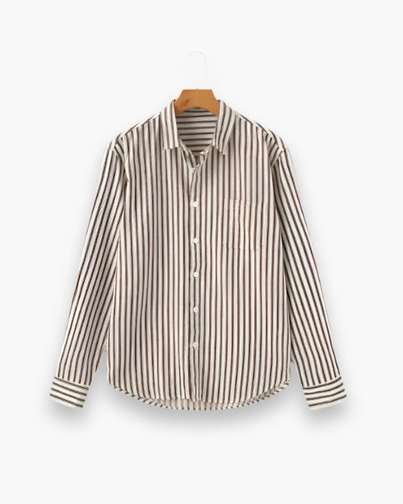 Herren Klassisches Gestreiftes Hemd | Langarm Elegant - Image 3