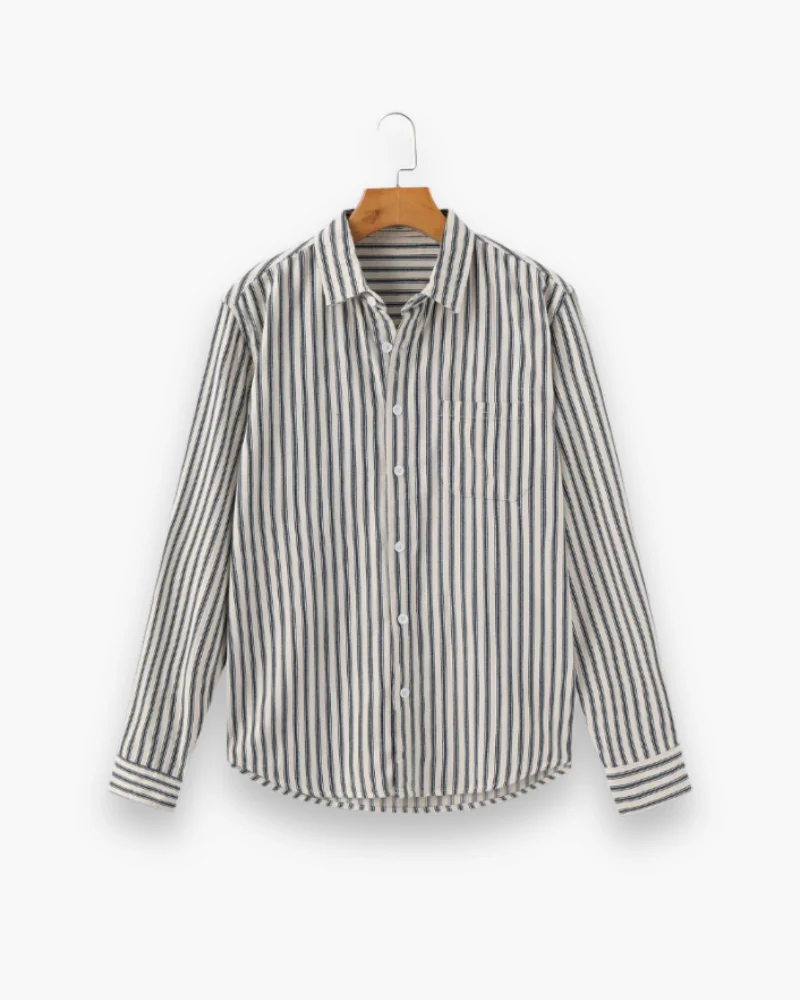 Herren Klassisches Gestreiftes Hemd | Langarm Elegant - Image 4