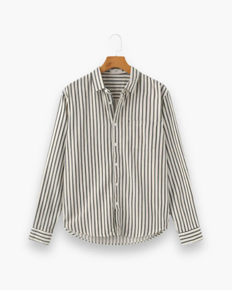 Herren Klassisches Gestreiftes Hemd | Langarm Elegant - Image 5