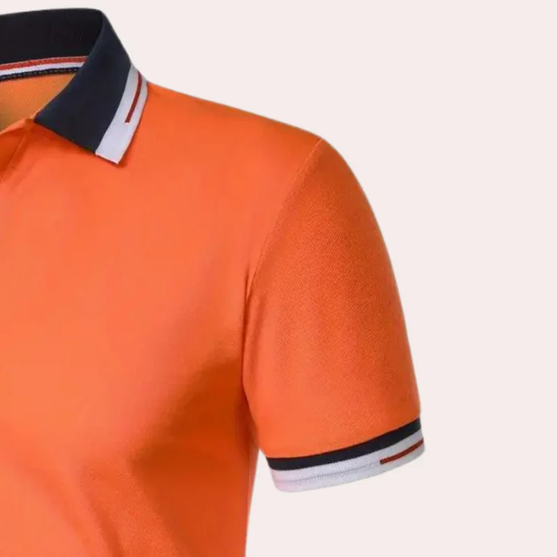 Herren klassisches oranges Poloshirt | Kurzarm - Image 2