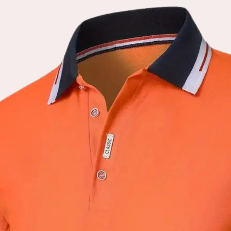 Herren klassisches oranges Poloshirt | Kurzarm - Image 3