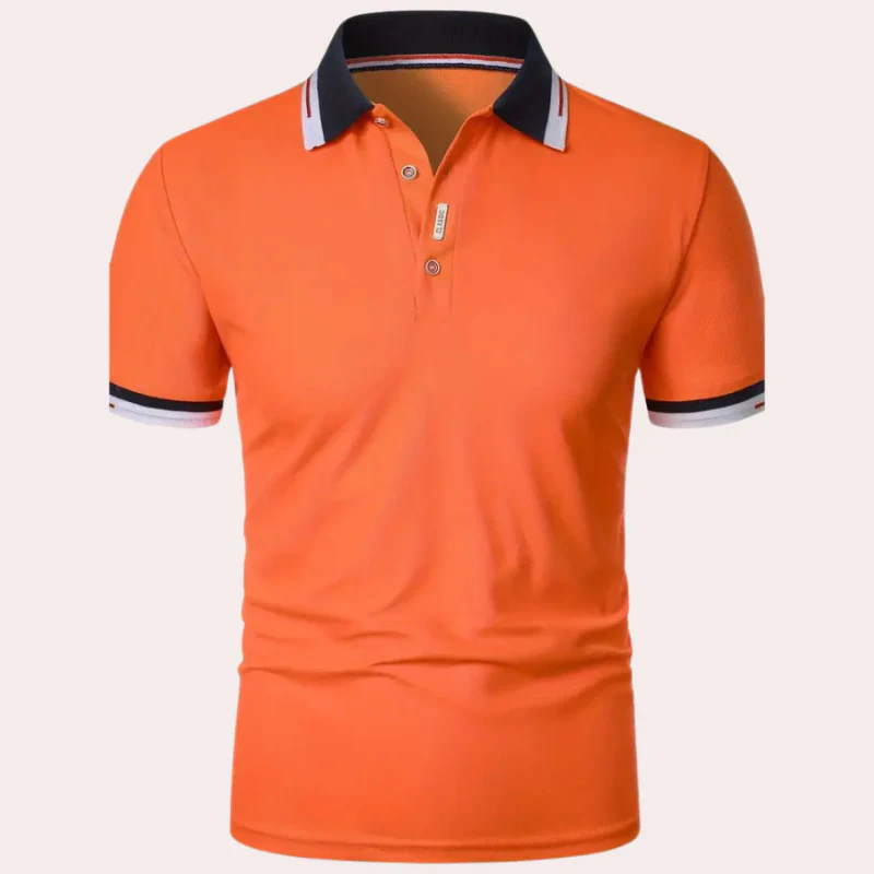Herren klassisches oranges Poloshirt | Kurzarm - Image 4