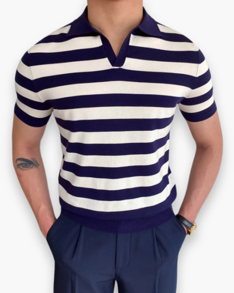 Herren Klassisches Polo Shirt | V-Kragen Poloshirt - Image 7