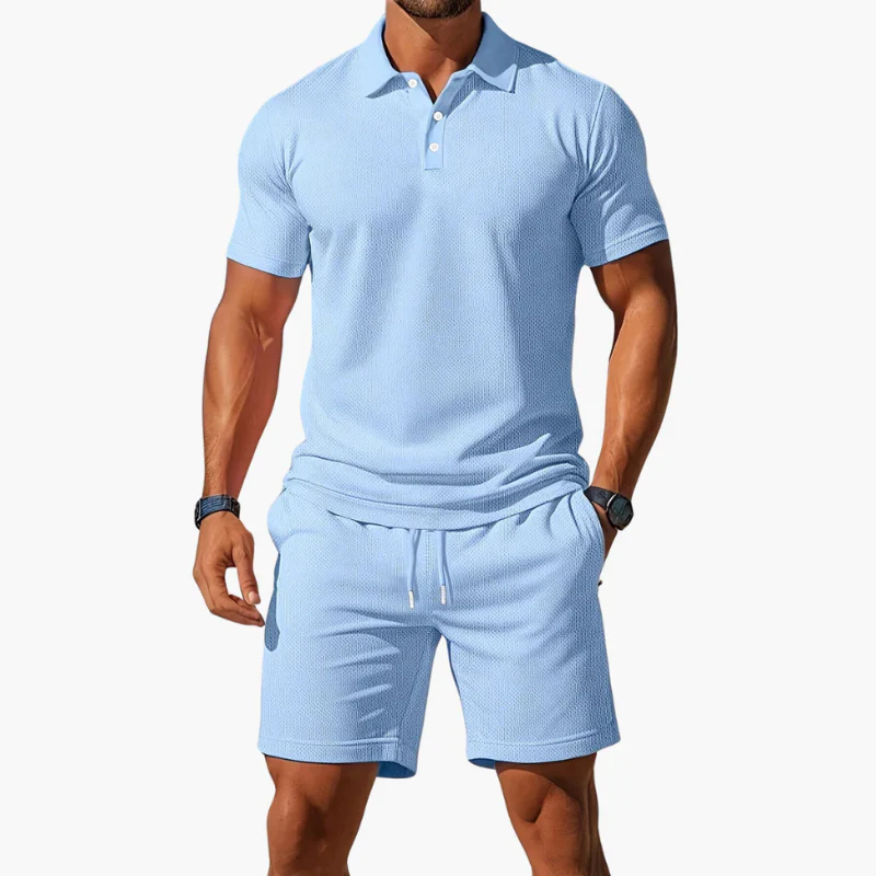 Herren klassisches Poloshirt- und Shorts-Set | Twin - Image 7