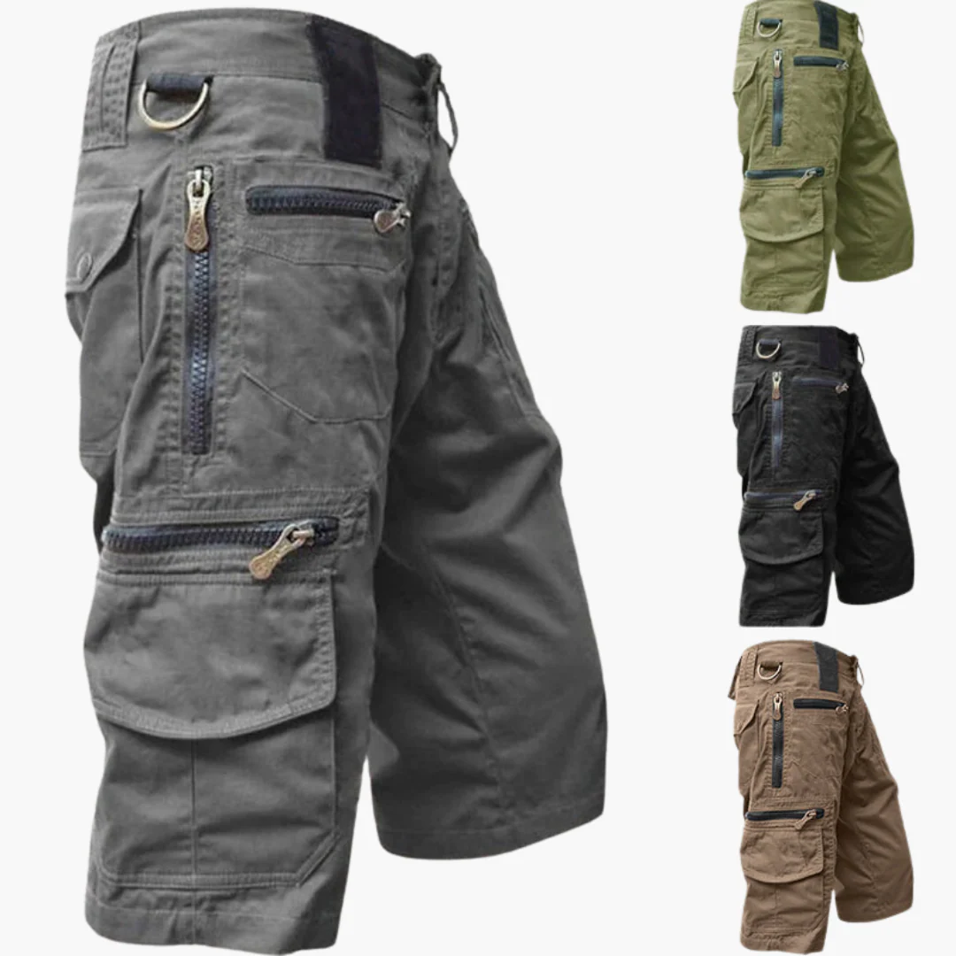Herren knielange Cargo-Shorts mit mehreren Taschen und Gürtelschlaufen - Image 2
