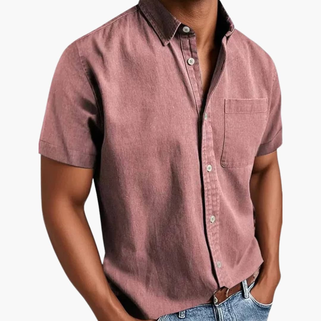 Herren Kurzarmhemd mit Brusttasche für Frühling und Sommer - Image 3