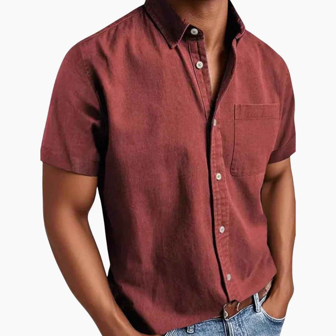 Herren Kurzarmhemd mit Brusttasche für Frühling und Sommer - Image 4