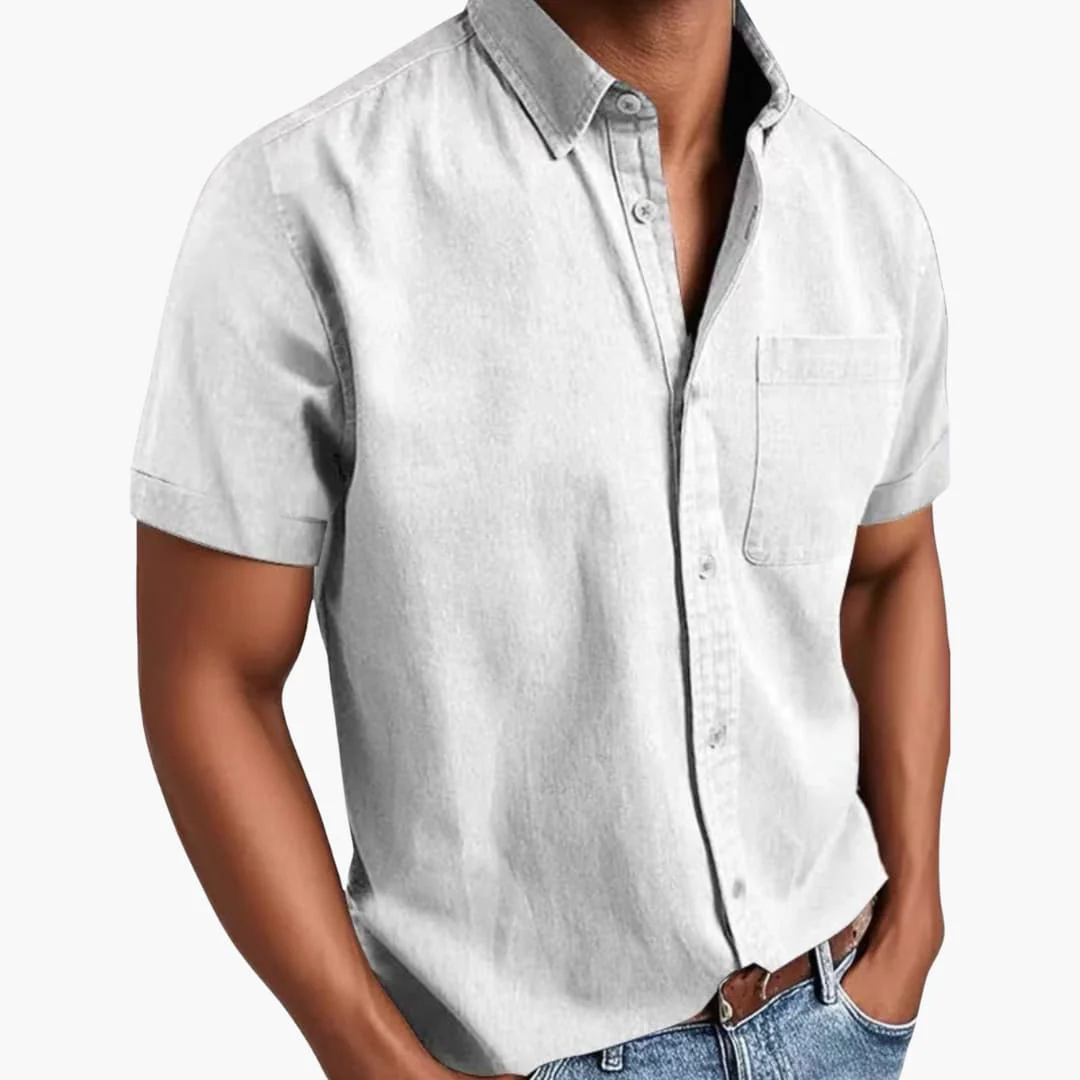 Herren Kurzarmhemd mit Brusttasche für Frühling und Sommer - Image 5