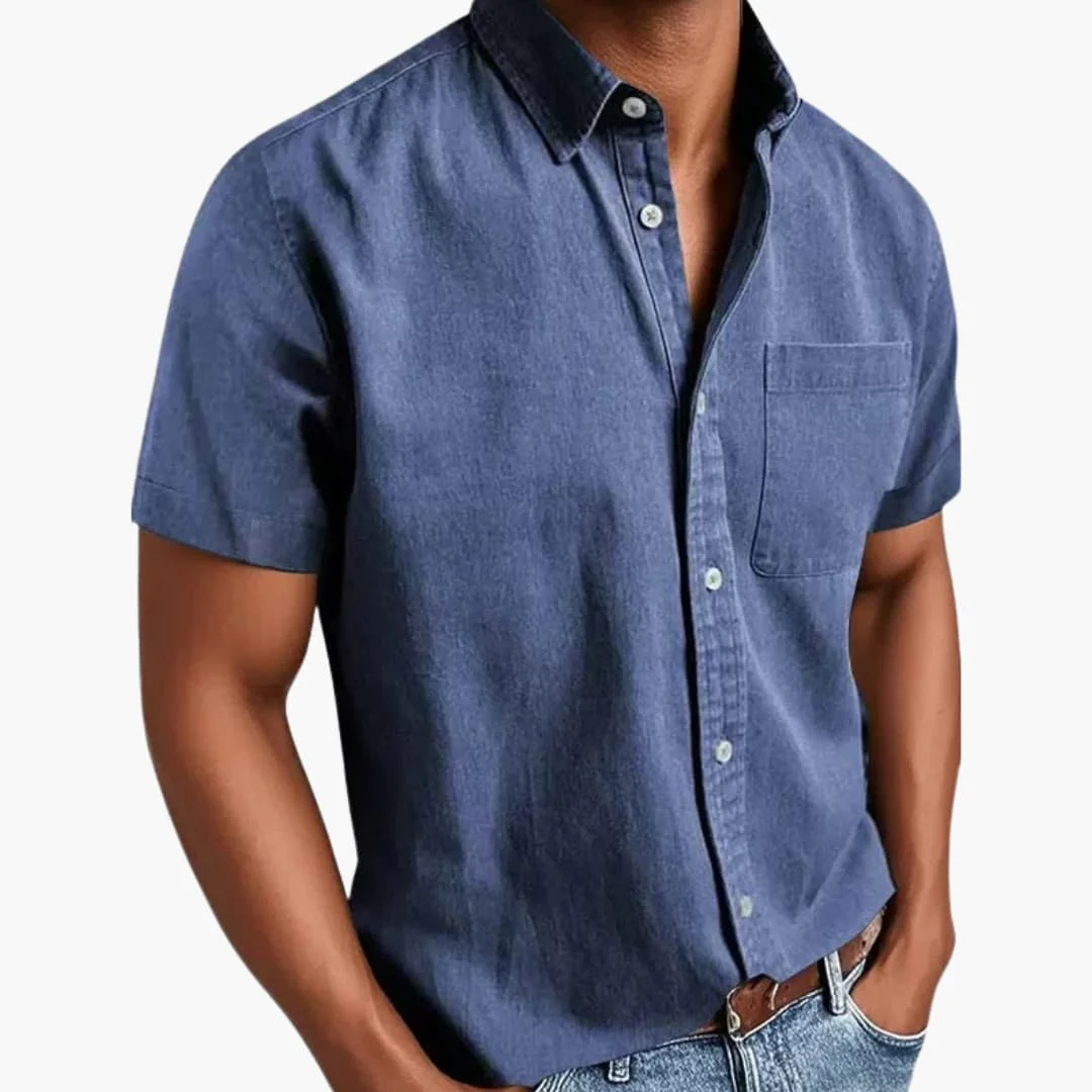 Herren Kurzarmhemd mit Brusttasche für Frühling und Sommer - Image 6