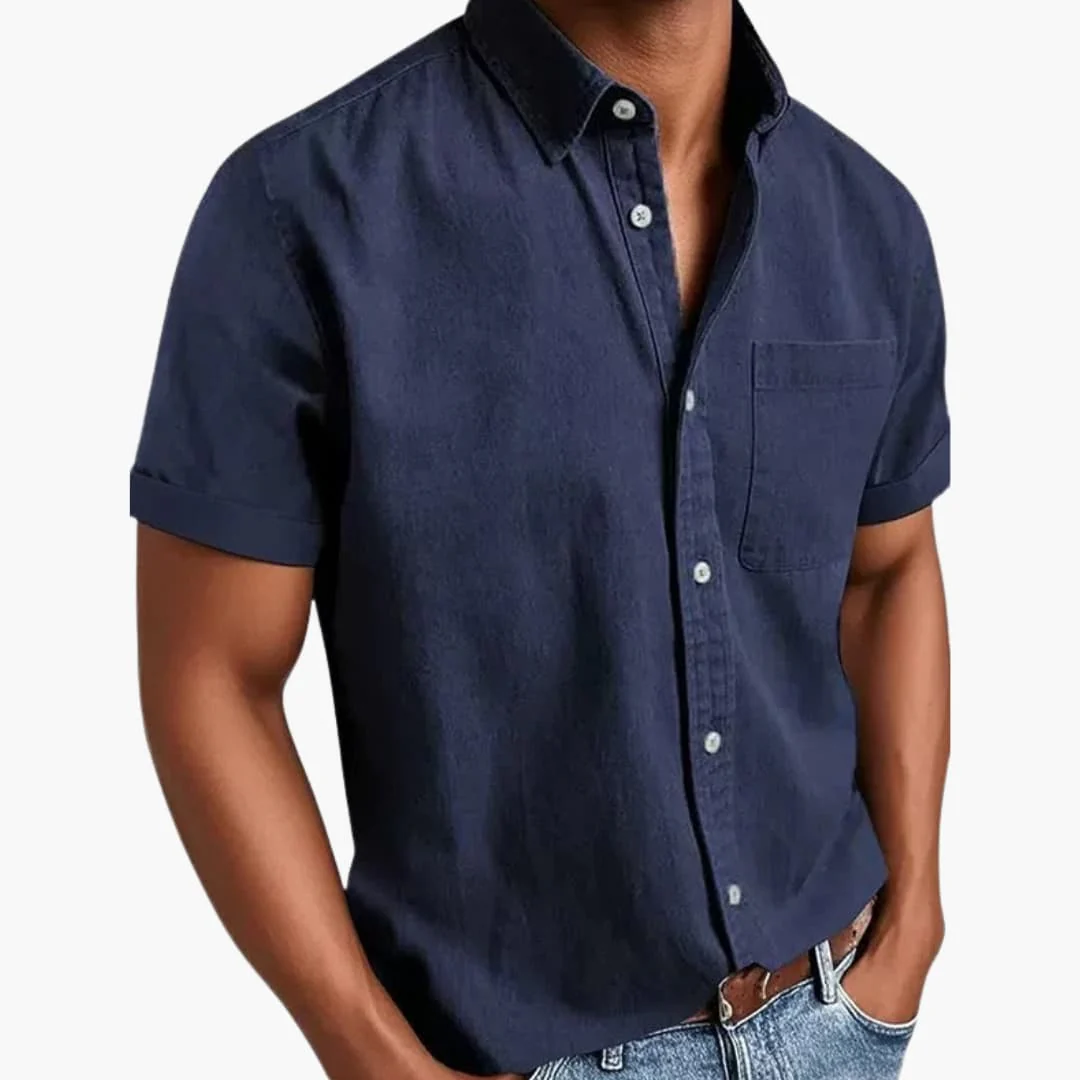 Herren Kurzarmhemd mit Brusttasche für Frühling und Sommer - Image 8