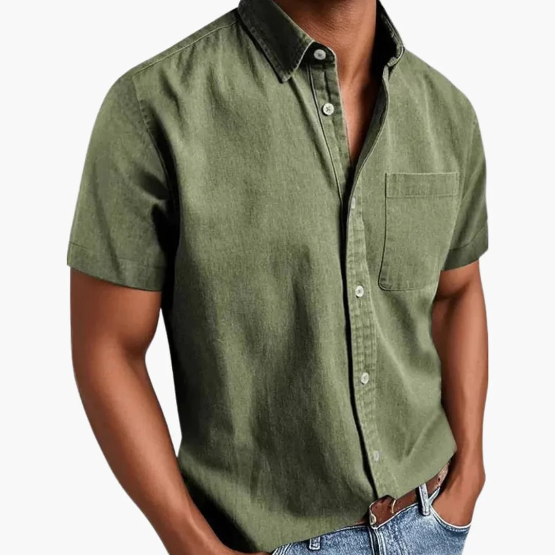 Herren Kurzarmhemd mit Brusttasche für Frühling und Sommer - Image 9