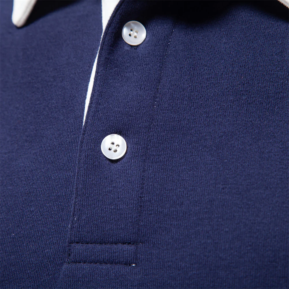 Herren Langarm Polo | gerader Aufbau mit klassischem Kragen - Image 2