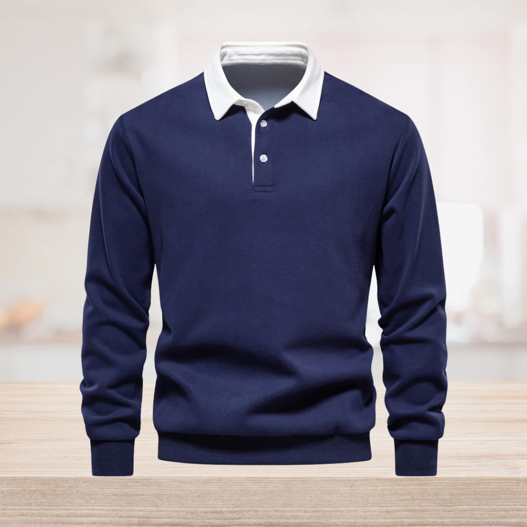 Herren Langarm Polo | gerader Aufbau mit klassischem Kragen - Image 6