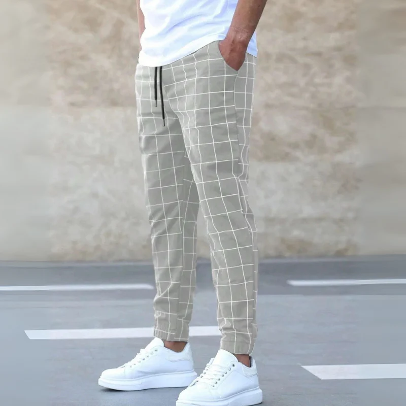 Herren lässige karierte Hose | Chino - Image 4