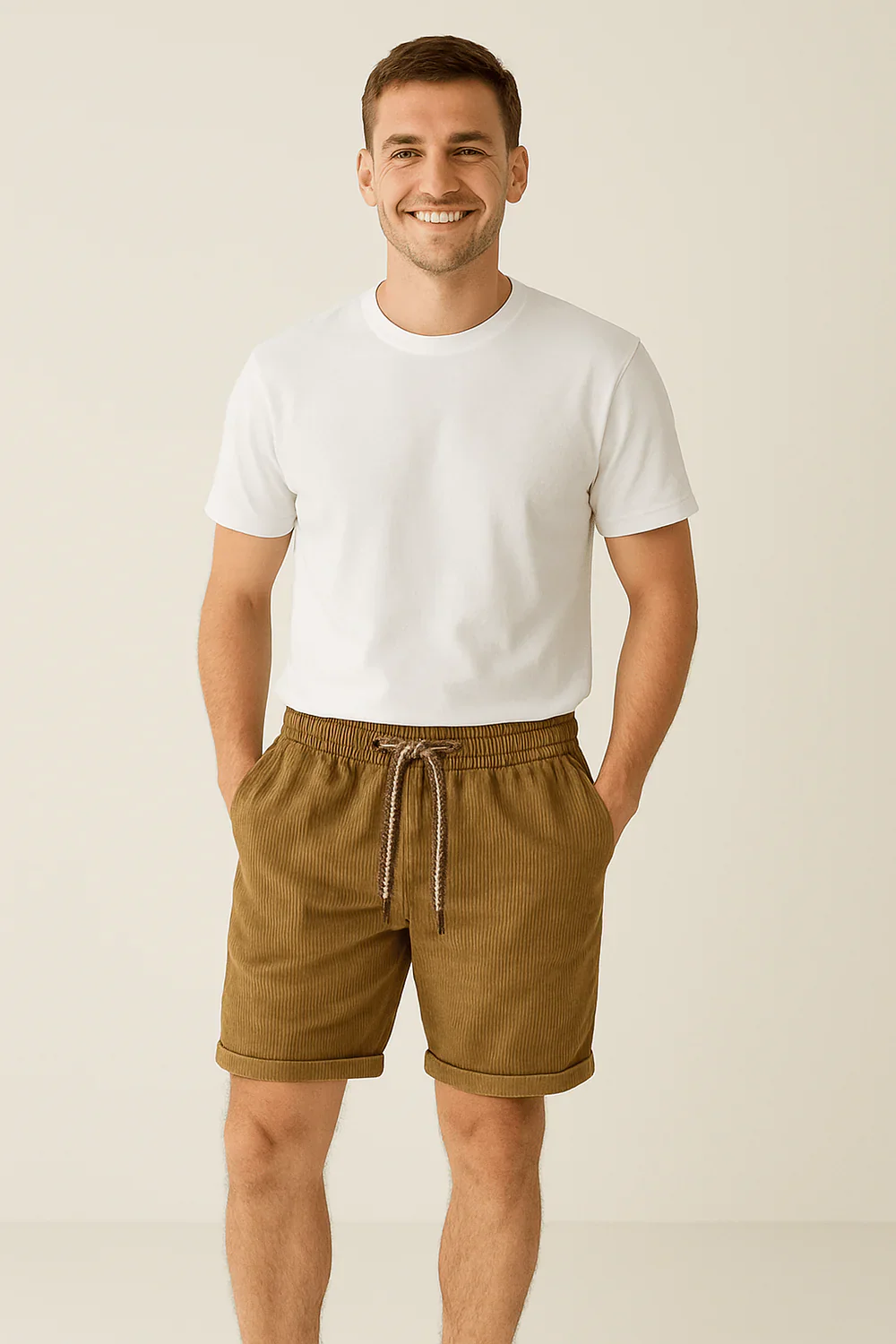 Herren lässige kurze Cordhosen | Sommer - Image 6