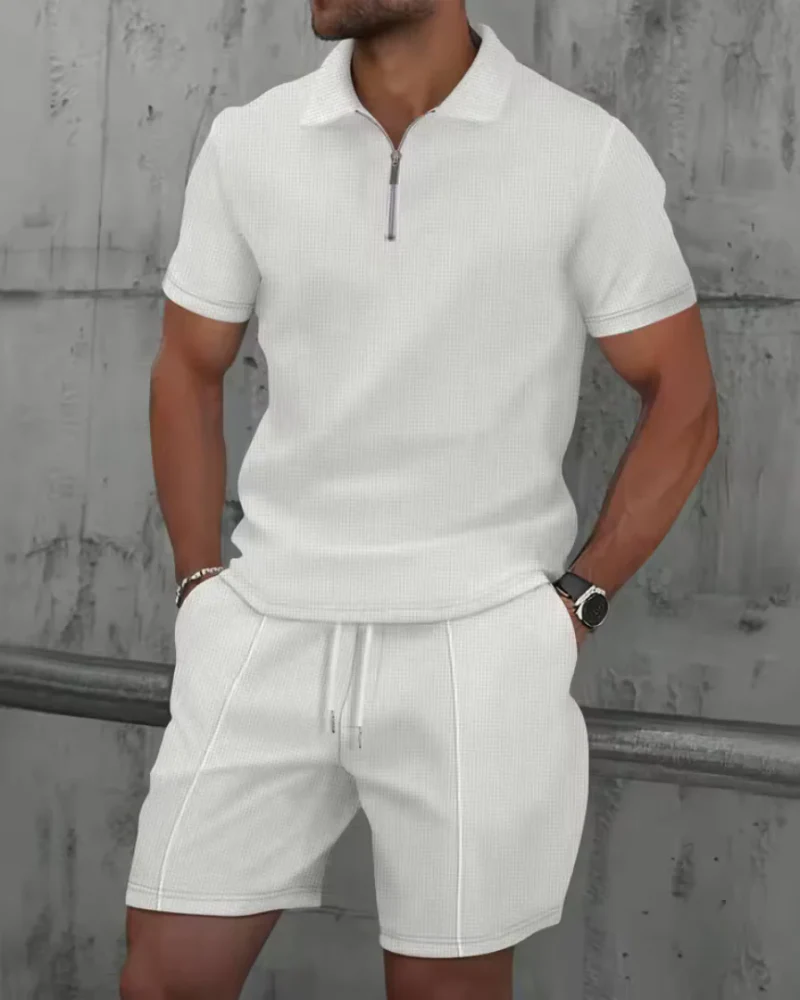 Herren lässiges Poloshirt- und Shorts-Set | kurzer hose - Image 7