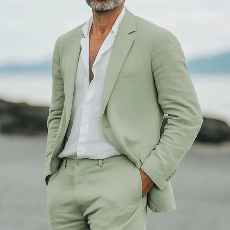 Herren leichtes Sommer-Set aus Blazer und Hose | Moderner - Image 3