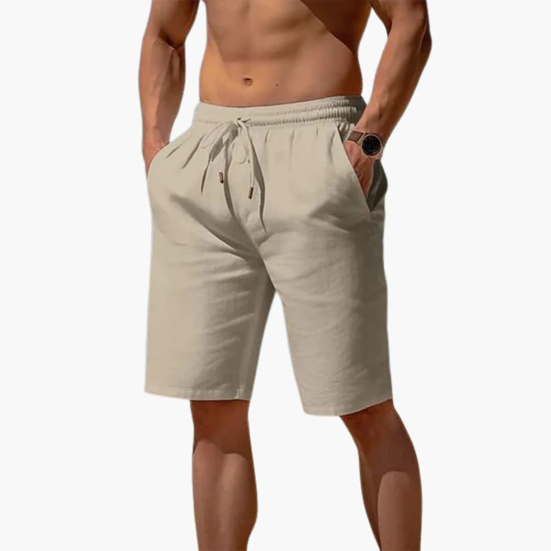 Herren Leinen Shorts mit Kordelzug für den Sommer - Image 2
