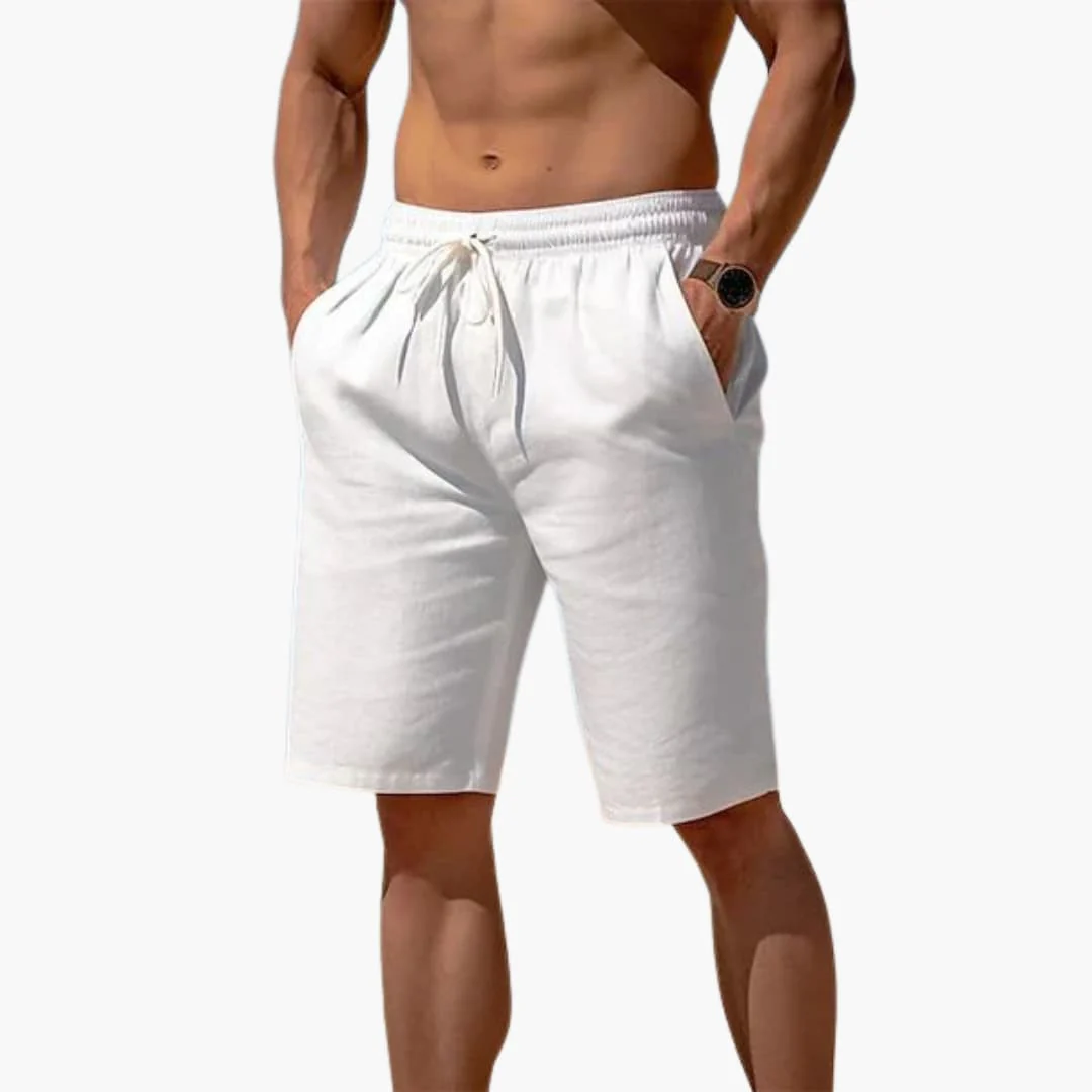 Herren Leinen Shorts mit Kordelzug für den Sommer - Image 5