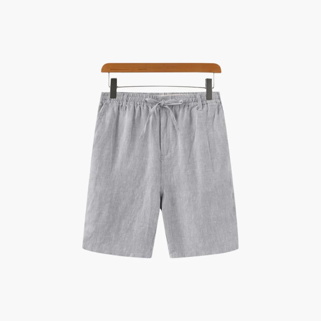 Herren Leinen Shorts mit Kordelzug und Seitentaschen - Image 8